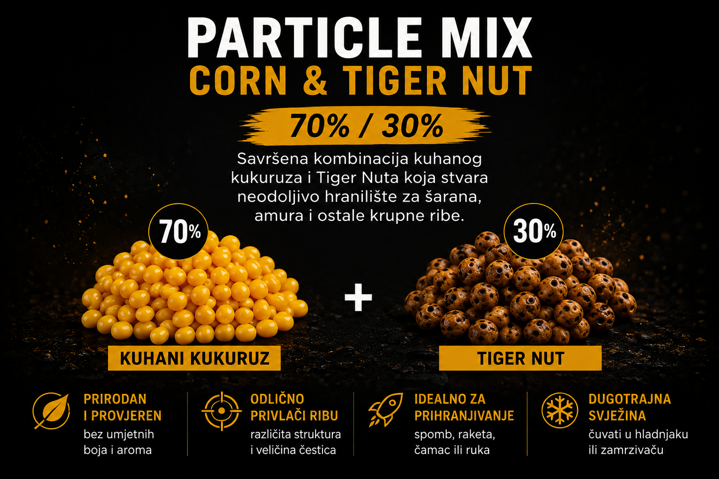 Carpinity Particle Mix 70/30 – Kuhani kukuruz & Tiger Nut